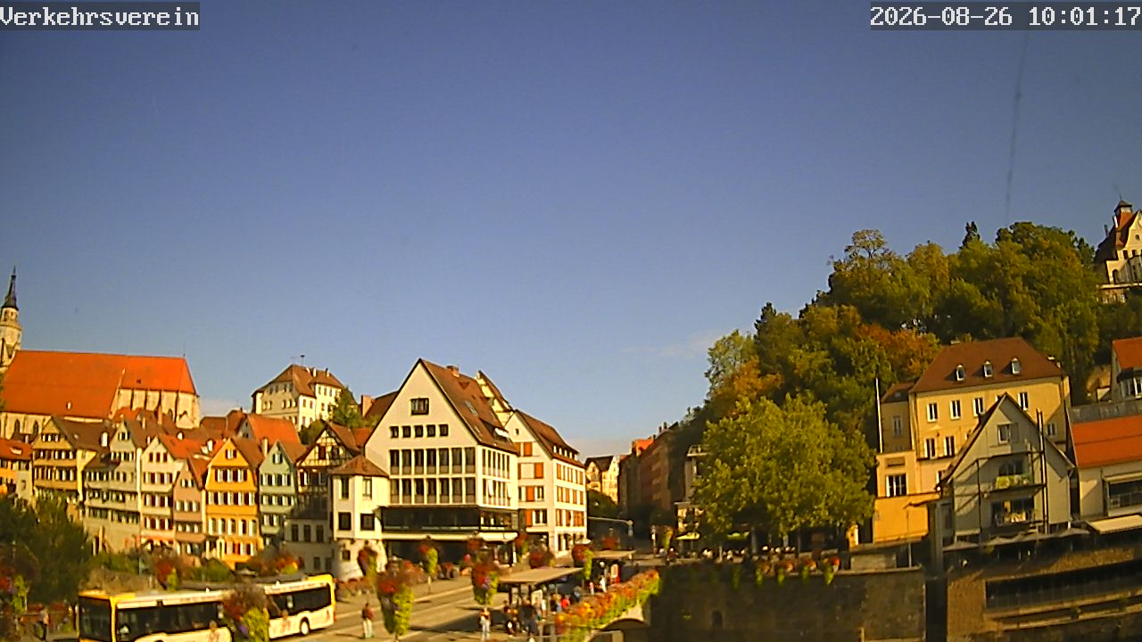 Webcam Tübingen - Livebild der Neckarfront